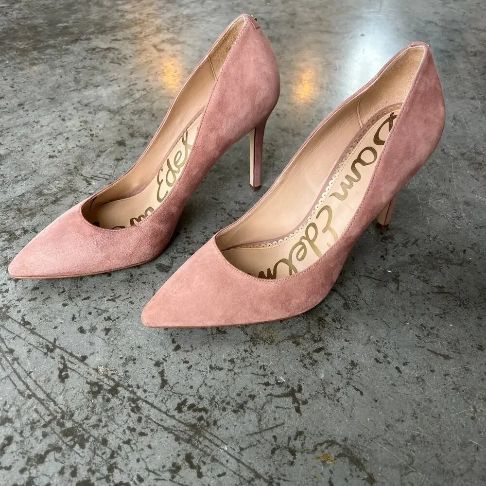 Sam Edelman Hazel Pointed Toe Pump in Mauve Suede - Size 8.5 - Picture 3 of 10